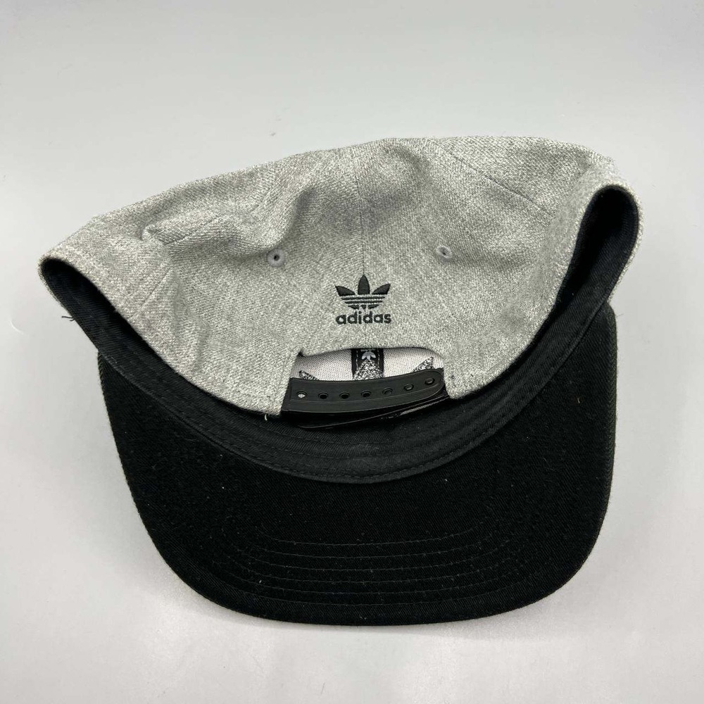 Adidas Hat Men Gray‎ Black Embroidered Snap Back Cap - Picture 7 of 8